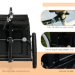 Trailer for Bike, Bicycle Cargo Trailer with Removable Storage Box and Folding Frame, Steel Bottom - Image 8