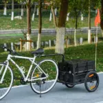 Trailer for Bike, Bicycle Cargo Trailer with Removable Storage Box, Galvanized Bottom - Image 2
