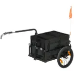 Trailer for Bike, Bicycle Cargo Trailer with Removable Storage Box, Galvanized Bottom