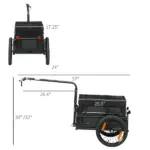 Trailer for Bike, Bicycle Cargo Trailer with Removable Storage Box, Galvanized Bottom - Image 3