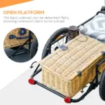 Trailer for Bike, Bicycle Cargo Trailer with Removable Storage Box, Galvanized Bottom - Image 5