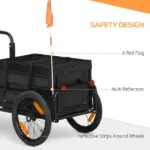 Trailer for Bike, Bicycle Cargo Trailer with Removable Storage Box, Galvanized Bottom - Image 6