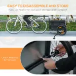 Trailer for Bike, Bicycle Cargo Trailer with Removable Storage Box, Galvanized Bottom - Image 7