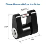 Trailer Hitch Coupler Lock 1/4 Inch Diameter 3/4 Inch Span with 2 Keys - Image 7