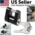 Trailer Hitch Coupler Lock 1/4 Inch Diameter 3/4 Inch Span with 2 Keys