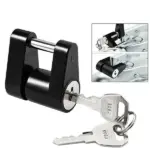 Trailer Hitch Coupler Lock 1/4 Inch Diameter 3/4 Inch Span with 2 Keys - Image 2
