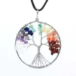 Tree of Life 7 Chakra Natural Gemstone Pendant Necklace - Image 10