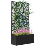Outsunny Trellis Garden Bed, Freestanding or Wall Mounted Flower Bed for Climbing Plants, Outside Garden, Inside Balcony - Image 11