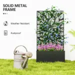 Outsunny Trellis Garden Bed, Freestanding or Wall Mounted Flower Bed for Climbing Plants, Outside Garden, Inside Balcony - Image 6