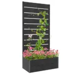 Outsunny Trellis Planter for Climbing Plants, Raised Garden Bed with Trellis, Planter Box for Outdoor, 28.25 Inch x 15 Inch x 59 Inch, Black - Image 11