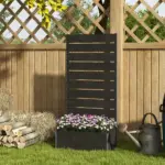 Outsunny Trellis Planter for Climbing Plants, Raised Garden Bed with Trellis, Planter Box for Outdoor, 28.25 Inch x 15 Inch x 59 Inch, Black - Image 10