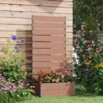 Outsunny Trellis Planter for Climbing Plants, Raised Garden Bed with Trellis, Planter Box for Outdoor, 28.25 Inch x 15 Inch x 59 Inch, Brown - Image 2