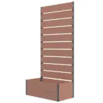 Outsunny Trellis Planter for Climbing Plants, Raised Garden Bed with Trellis, Planter Box for Outdoor, 28.25 Inch x 15 Inch x 59 Inch, Brown