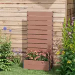 Outsunny Trellis Planter for Climbing Plants, Raised Garden Bed with Trellis, Planter Box for Outdoor, 28.25 Inch x 15 Inch x 59 Inch, Brown - Image 9