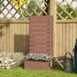 Outsunny Trellis Planter for Climbing Plants, Raised Garden Bed with Trellis, Planter Box for Outdoor, 28.25 Inch x 15 Inch x 59 Inch, Brown - Image 10