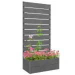 Outsunny Trellis Planter for Climbing Plants, Raised Garden Bed with Trellis, Planter Box for Outdoor, 28.25 Inch x 15 Inch x 59 Inch, Gray - Image 11