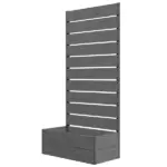 Outsunny Trellis Planter for Climbing Plants, Raised Garden Bed with Trellis, Planter Box for Outdoor, 28.25 Inch x 15 Inch x 59 Inch, Gray