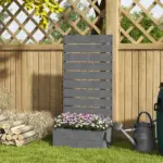 Outsunny Trellis Planter for Climbing Plants, Raised Garden Bed with Trellis, Planter Box for Outdoor, 28.25 Inch x 15 Inch x 59 Inch, Gray - Image 10