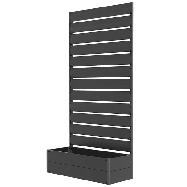 trellis-planter-for-climbing-plants-raised-garden-bed-with-trellis-planter-box-for-outdoor-garden-black.webp Outsunny Trellis Planter for Climbing Plants, Raised Garden Bed with Trellis, Planter Box for Outdoor Garden, Black - Image 1