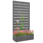 Outsunny Trellis Planter for Climbing Plants, Raised Garden Bed with Trellis, Planter Box for Outdoor Garden, Dark Gray - Image 11