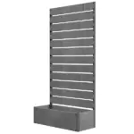 Outsunny Trellis Planter for Climbing Plants, Raised Garden Bed with Trellis, Planter Box for Outdoor Garden, Dark Gray