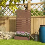 Outsunny Trellis Planter for Climbing Plants, Raised Garden Bed with Trellis, Planter Box for Outdoor, Garden, Light Brown - Image 2