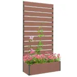 Outsunny Trellis Planter for Climbing Plants, Raised Garden Bed with Trellis, Planter Box for Outdoor, Garden, Light Brown - Image 11