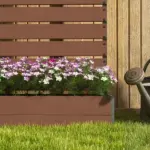 Outsunny Trellis Planter for Climbing Plants, Raised Garden Bed with Trellis, Planter Box for Outdoor, Garden, Light Brown - Image 7