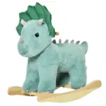 Triceratops Rocking Horse Plush Toy for Toddlers 3-6 Years Green Realistic Sounds Ride-On - Image 11