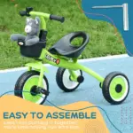 Tricycle for Kids Age 2-5, Toddler Bike for Children, Green - Image 7