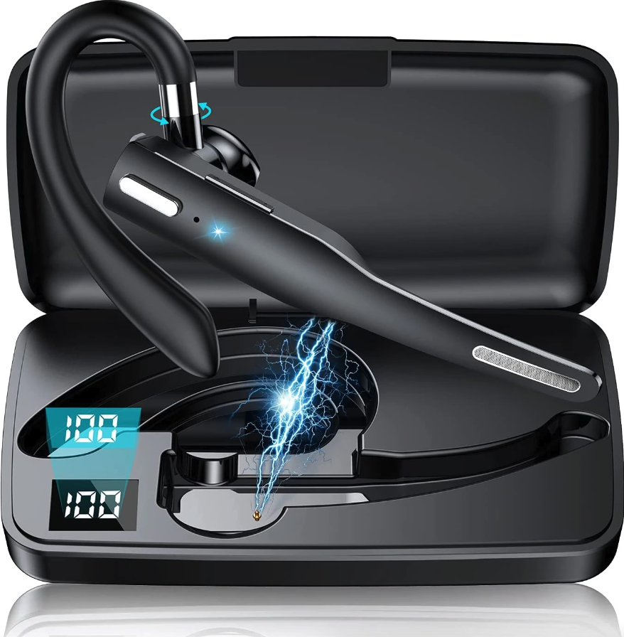 Bluetooth 5.1 Trucker Headset with Dual Microphone Noise Cancellation