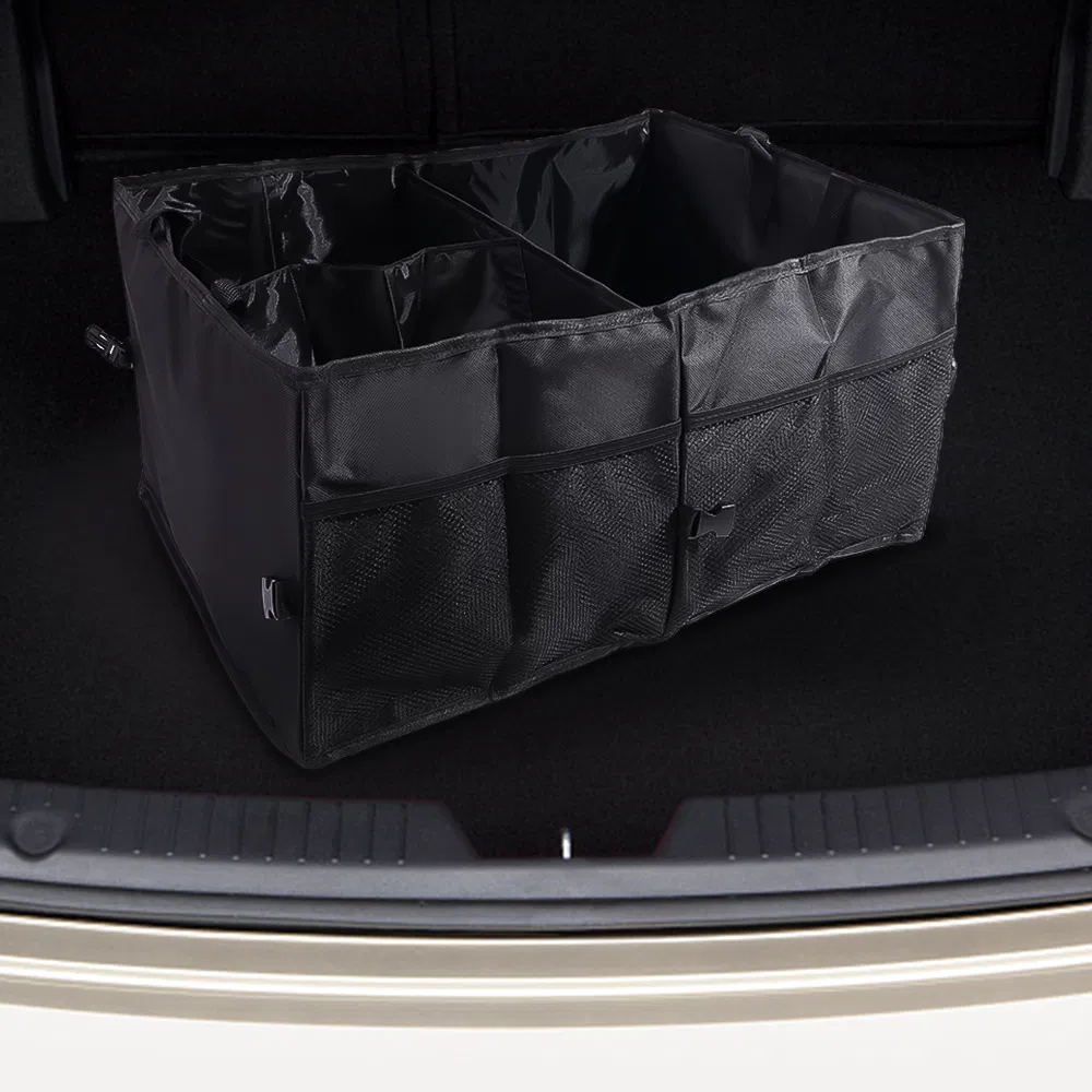 40L Folding Car Trunk Cargo Organizer with Compartments and Pockets