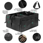 40L Folding Car Trunk Cargo Organizer with Compartments and Pockets - Image 2