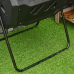 Tumbling Compost Bin Outdoor 360 Degree Dual Chamber Rotating Composter 43 Gallon, Black - Image 9