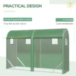 Tunnel Greenhouse 10x3x7 ft Green Walk-In Hot House with Roll-Up Windows Zippered Door Steel Frame PE Cover - Image 6