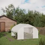 Tunnel Greenhouse 11.5' with Steel Hoops Mesh Door and Windows - Image 10