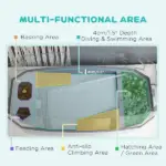 PawHut Turtle Tank Kit with Basking Platform, Water Pump, Filter, Easy Clean Reptile Habitat - Image 5