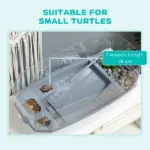 PawHut Turtle Tank Kit with Basking Platform, Water Pump, Filter, Easy Clean Reptile Habitat - Image 8
