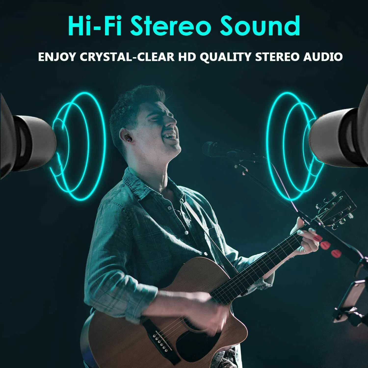 TWS Bluetooth 5.0 Wireless Earbuds with LCD Charging Case, IPX5