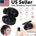 TWS Bluetooth 5.0 Wireless Earbuds with LCD Charging Case, IPX5