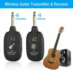UHF Wireless Guitar System Transmitter and Receiver with Rechargeable Battery - Image 5