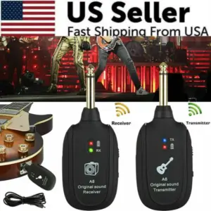 uhf guitar wireless system transmitterreceiver built in rechargeable battery 6