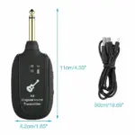 UHF Wireless Guitar System Transmitter and Receiver with Rechargeable Battery - Image 3