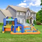 7 in 1 Inflatable Water Slide with Pool, Climbing Wall, Water Sprayer and Sports Games - Image 2