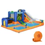 7 in 1 Inflatable Water Slide with Pool, Climbing Wall, Water Sprayer and Sports Games - Image 11