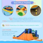 7 in 1 Inflatable Water Slide with Pool, Climbing Wall, Water Sprayer and Sports Games - Image 7