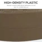 Umbrella Stand Round Fillable Base for 1.5 2 Poles Outdoor Lawn Deck Brown - Image 6