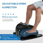 Soozier Under Desk Elliptical Foot Pedal Exerciser with Adjustable Speed Remote LCD - Image 6