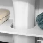 Kleankin Under Sink Storage Cabinet Bathroom 2 Doors Shelf White Pedestal Vanity Organizer - Image 12