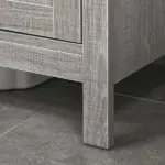 Under Sink Storage Cabinet Pedestal Bathroom Vanity 2 Doors Shelf Organizer Gray - Image 9